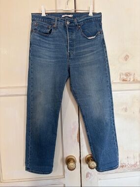 Levi's Dark Blue Wedgie Straight-Leg Jeans